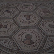 Itálica, House of the Planetarium, Mosaic with busts of planetary deities