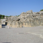 Itálica, Remains of amphitheater, entrance and stairs