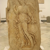 Itálica, Theater, Relief with dancing maenad