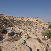 Cyrrhus, Remains of heavenly damaged theater with 2 arches