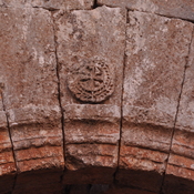 Mushabbaq,  Remains of Byzantine basilica church, colonnade between two aisles