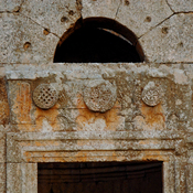 Mushabbaq,  Remains of Byzantine basilica church, interior with absis