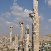 Apamea, Remains of the colonnaded street and remains of torded columns