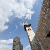 Damascus,  Umayyad mosque, north wall, minaret