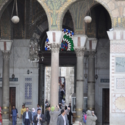 Damascus,  Umayyad mosque, mosaic with trees on west side of inner entrance