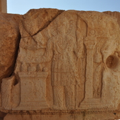 Palmyra, Temple of Baal, relief with altar with religious offerings and priest
