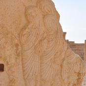 Palmyra, Temple of Baal, relief with human figures and dromedary