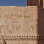 Palmyra, Temple of Baal, relief, lady equestrian on horse