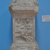 Palmyra, Temple of Baalshamem, altar with relief of god Malkil on a chariot drawn by two winged lions