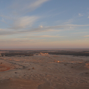 Palmyra, View from west at sunset
