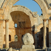 Monastery of St.Simeon, Remains of pillar with grave of Saint Simeon