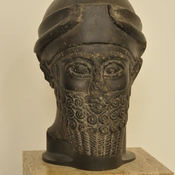 Mari, Head of a god with horned cap with the name of Puzur-Ishtar in the inscriptions