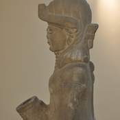 Mari, Statuette of a lady coiffed with a polos, founf in throne hallAleppo, museum