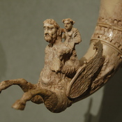 Parthian rhyton with galloping winged centaur, ivory