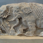 Old Termez, Relief with elephants among Lotus flowers