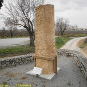 A milestone transformed into a sarcophagus