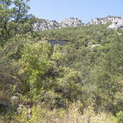 To Termessos, City wall in the middle of photo