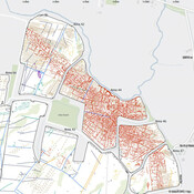 The layout of the Roman town near Great Staughton, Cambridgeshire