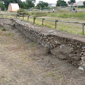 Mur gallo romain dégagé sur le site de St Lupien
