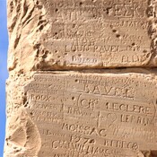 Sounion , Byron's signature among other vandalism on Poseidon's temple