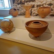 Some of the many Tiryns finds at the Archaeological Museum of Nafplio