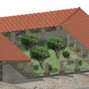 Illustration of a section of the villa