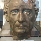 The head bronze statue of Trajan