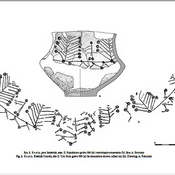 Figural decoration. Urn from grave 380. Kosin