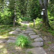 A well-preserved stretch of paved Roman road in Raon-les-Leau, France