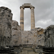 Parts of columns in the temple and two remaining Ionic Columns, Apollo Temple, Didyma
