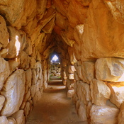 the giant's tunnel.Tiryns Peloponnese