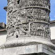 Detail of the lower half of the Column of Marcus Aurelius, Rome