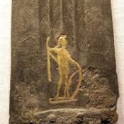 Golden image of Mars on a roman sword