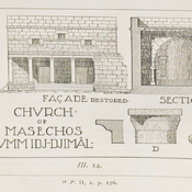 Umm el Jimal, Masechos Church. Plan