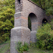 The reconstructed Roman Eifel aqueduct near Mechernich