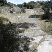 Calzada romana junto al Puente Mocho en Ledesma