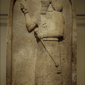 Limestone stela of Ashurnasirpal II , 879 BC