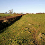 Western edge of Blatobulgium Roman Fort