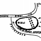 Sketch map of the Battle of Riol