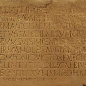 Inscription dedicated to Marcus Aurelius