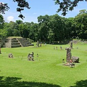 A view of the Great Plaza of Copan