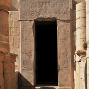 Deir el-Bahari, Mortuary Temple of Hatshepsut, Upper terrace, Door to the Chapel of Thuthmose III