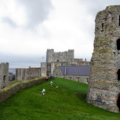 Dover castle and the lighthouse