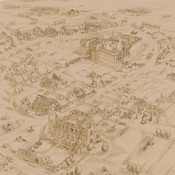 Reconstruction of Eisenberg vicus and burgus in 370 A.D.