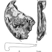 Fragment of lead bar bearing PUDEN [...]