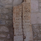 Late antique inscription masoned into the cloister wall of the Notre-Dame-de-Nazareth, Vaison-la-Romaine