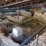 Excavations next to the church.