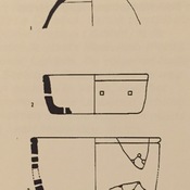Tekening van gevonden scherven van een kaaspers