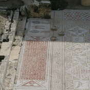 Mosaic floor in the church.