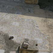 Mosaic floor in the church.